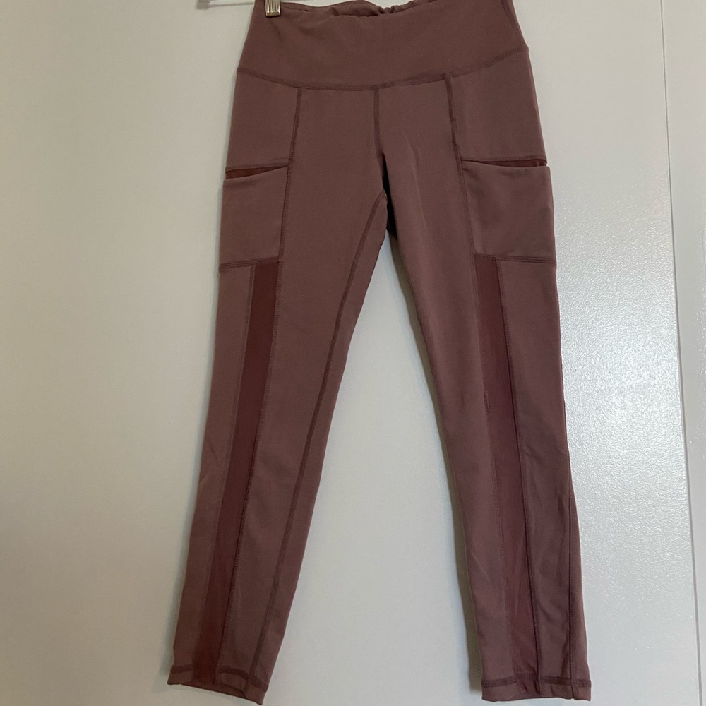 V Active Yoga Pants Mesh Sheer Legging